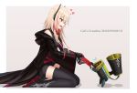  1girl absurdres anti-rain_(girls_frontline) breasts girls_frontline heart highres jacket jiafei2o3 m4_sopmod_ii_(girls_frontline) open_mouth pink_hair red_eyes ro635_(dinergate) short_hair smile solo thigh-highs 