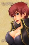  breasts highres lipstick short_hair solo 