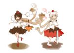  geta inubashiri_momiji lowname scarf shameimaru_aya tengu-geta touhou wolf_ears 