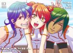  freckles gundam gundam_00 johann_trinity michael_trinity nena_trinity red_hair redhead v yellow_eyes 