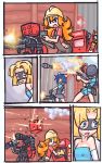 battle captain comic dispenser genderswap mask silent_comic team_fortress_2 the_engineer the_heavy the_soldier the_spy 
