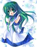  anna_(artist) green_hair hane_(x20285) japanese_clothes kochiya_sanae long_hair miko snake touhou 