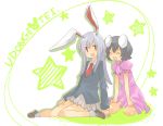  bad_id bunny_ears inaba_tewi menoko rabbit_ears reisen_udongein_inaba touhou 