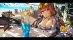  4girls absurdres aer7o ak_5_(girls_frontline) beach bikini breasts brown_hair girls_frontline highres js_9_(girls_frontline) kac-pdw_(girls_frontline) large_breasts long_hair low_twintails multiple_girls pp-19_(girls_frontline) red_eyes solo_focus summer swimsuit twintails very_long_hair 