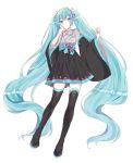 1girl absurdly_long_hair absurdres adapted_costume aqua_eyes aqua_hair black_footwear blue_eyes blue_hair boots clenched_hands clothes_writing full_body hair_ornament hand_on_own_cheek hatsune_miku highres japanese_clothes kimono long_hair long_sleeves looking_at_viewer mizuamemochimochi pleated_skirt sash short_kimono sidelocks simple_background skirt smile solo thigh-highs thigh_boots twintails very_long_hair vocaloid wavy_hair white_background wide_sleeves zettai_ryouiki 