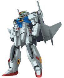  clenched_hands green_eyes gundam gundam_gt-four gundam_ms_generation looking_ahead mecha no_humans solo standing v-fin visor white_background yosano_sekkan 