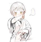  ... 1boy bangs blush bruise child covered_mouth crying crying_with_eyes_open cuts dirty dirty_clothes eyelashes hakama holding_hands injury japanese_clothes long_sleeves looking_at_viewer male_focus messy_hair out_of_frame outstretched_arm pov pov_hands runny_nose shichimi_(ftlvampire32) simple_background solo_focus spoken_ellipsis tears touken_ranbu tsurumaru_kuninaga white_background white_hair wiping_tears younger 