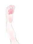  androgynous dokomon foot_up highres korean_commentary leg_up legs no_shoes original out_of_frame paw_print plantar_flexion see-through simple_background soles solo thigh-highs toes white_background white_legwear 