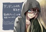  2girls blonde_hair brown_hair glasses grin heterochromia hood hoodie kamikoshi_sorao mizuno_eita multiple_girls nishina_toriko short_hair smile urasekai_picnic 