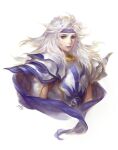  1boy armor cape cecil_harvey closed_mouth final_fantasy final_fantasy_iv long_hair looking_at_viewer male_focus simple_background solo white_background white_hair yufy 