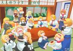  6+girls absurdres ahoge akane_(cookie) alice_margatroid apron arms_around_waist azusa_(cookie) bangs barefoot black_capelet black_dress black_gloves blonde_hair blue_bow blue_dress blue_eyes bow braid breasts bush buttons cake capelet chocolate_cake cigarette closed_eyes closed_mouth commentary_request cookie_(touhou) crossed_legs cup dog dress dropping elbow_gloves english_text eyebrows_visible_through_hair fang fingerless_gloves food frilled_apron frilled_capelet frilled_sash frills fruit glass gloves hair_between_eyes hair_bow hairband hands_on_own_head hanging_scroll hat hat_bow highres hinase_(cookie) hug huge_breasts huge_filesize ichigo_(cookie) jigen_(cookie) kirisame_marisa kneeling koga_(cookie) kohaku_(cookie) large_bow large_breasts lighter lighting_cigarette long_hair looking_at_another looking_at_viewer mars_(cookie) medium_breasts medium_hair meguru_(cookie) mofuji multiple_girls muscle muscular_female no_eyes one_eye_closed open_mouth orange orange_eyes orange_slice path petting pink_bow puffy_short_sleeves puffy_sleeves purple_bow red_bow red_eyes red_neckwear red_star rei_(cookie) reonarudo16sei ribbon ruka_(cookie) sakuranbou_(cookie) sash scroll shaded_face sharp_teeth short_hair short_sleeves side_braid single_braid sitting small_breasts smile socks standing star_(symbol) strawberry suzu_(cookie) suzuki_(cookie) taisa_(cookie) tatami teeth tokin_hat touhou translation_request tree very_long_sleeves violet_eyes waist_apron web_(cookie) white_bow white_capelet white_legwear witch_hat wolf wooden_table x_fingers yellow_eyes yellow_neckwear yellow_ribbon yuuhi_(cookie) 