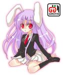  bunny_ears girotin_ginza necktie purple_hair rabbit_ears red_eyes reisen_udongein_inaba touhou 