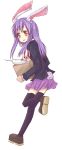  bunny_ears bunny_tail long_hair natsuk purple_hair rabbit_ears red_eyes reisen_udongein_inaba skirt syringe tail thigh-highs thighhighs touhou 