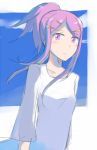  anemone eureka_7 eureka_seven eureka_seven_(series) hair_ornament hairclip pink_eyes pink_hair ponytail riru sky solo 