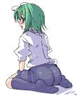  a_utopia antennae ass feet from_behind hirase_yuu insect_girl kneehighs looking_back lowres oekaki sitting socks touhou wariza wriggle_nightbug 