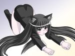  animal_ears black_eyes black_hair cat_ears long_hair mem suou_kuyou suzumiya_haruhi_no_yuuutsu very_long_hair 