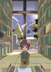 1girl hieda_no_akyuu japanese_clothes library lowres ooide_chousuke solo touhou 