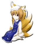  animal_ears blonde_hair chibi fox_ears fox_tail short_hair sunaya_yanokura_(pixiv) tail touhou yakumo_ran 