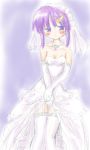  bride dress garter_belt niwata_senpei patchouli_knowledge purple_eyes purple_hair thighhighs touhou violet_eyes wedding_dress 
