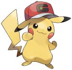  :3 arm_up artist_request baseball_cap black_eyes blush_stickers clenched_hands closed_mouth clothed_pokemon copyright_request full_body gen_1_pokemon hand_up happy hat highres no_humans official_art outline outstretched_arm pikachu pokemon pokemon_(creature) pokemon_(game) pokemon_swsh red_headwear smile solo standing transparent_background white_outline 