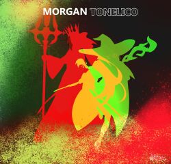  2girls absurdres aesc_(fate) album_cover_redraw alterworshiper box_art braid crown derivative_work dress dual_persona duran_duran fake_box_art fate/grand_order fate_(series) future_past_(duran_duran) glasses hat highres holding holding_staff long_hair mage_staff morgan_le_fay_(fate) multiple_girls parody ponytail round_eyewear silhouette staff witch_hat 