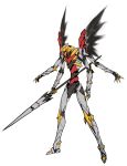  crossover english_commentary eva_13 evangelion:_3.0_you_can_(not)_redo extra_arms extra_eyes fusion gen_4_pokemon giratina highres holding holding_spear holding_weapon legendary_pokemon mecha mechanical_wings neon_genesis_evangelion no_humans pinguinkotak pokemon pokemon_(game) pokemon_dppt polearm rebuild_of_evangelion red_eyes solo spear weapon white_background wings 