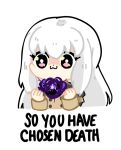  1girl :3 bright_pupils chibi cute darkness english_text fire_emblem fire_emblem:_three_houses fire_emblem:_three_houses fire_emblem_16 garreg_mach_monastery_uniform intelligent_systems loli long_hair long_sleeves lysithea_von_ordelia magic meme nintendo pink_eyes simple_background solo upper_body whimsycottt white_background white_hair white_pupils 