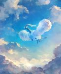  altaria beak closed_mouth clouds commentary_request day flying gen_3_pokemon nagakura_(seven_walkers) no_humans outdoors pokemon pokemon_(creature) sky solo 
