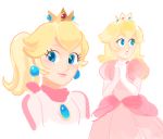  blonde_hair crown dress earrings gigi_d.g. gloves jewelry super_mario_bros. pink_dress princess_peach source_request super_mario_bros. 