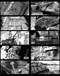  3girls anchor breasts caterpillar_tracks churchill_(tank) cirno commentary_request crusader_(tank) flag fujiwara_no_mokou ground_vehicle gun iron jagdpanther kantai_collection kongou_(kantai_collection) kv-4 laughing long_hair m46_patton machine_gun military military_vehicle motor_vehicle multiple_girls open_mouth panzerkampfwagen_ii panzerkampfwagen_panther short_hair su-101 tank tiger_i tog_ii touhou waving weapon world_of_tanks yaruku 