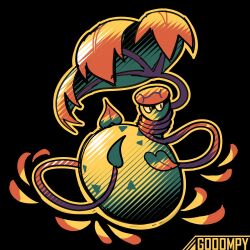  closed_mouth colored_skin full_body gooompy highres leaf mega_pokemon mega_victreebel no_humans pink_lips plant plant_monster pokemon pokemon_(creature) pokemon_focus pokemon_legends:_z-a solo victreebel vines yellow_skin 