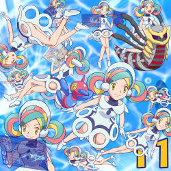  6+girls clone giratina giratina_(origin) gloves infi_(pokemon) lowres multicolored_hair multiple_girls multiple_persona newton_graceland pokemoa pokemon pokemon:_giratina_and_the_sky_warrior pokemon_(anime) pokemon_(creature) pokemon_dppt_(anime) porygon-z riding riding_pokemon yellow_eyes zero_(pokemon) 