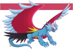  animal_focus claws colored_sclera commentary dragon dragon_wings dualcosmog fangs full_body highres no_humans open_mouth outline pokemon pokemon_(creature) pokemon_focus red_eyes roaring_moon solo transparent_background white_outline wings yellow_sclera 