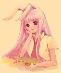  bad_id blue_daisy blush bunny_ears long_hair necktie purple_hair rabbit_ears reisen_udongein_inaba touhou 