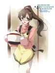  blue_eyes brown_hair glasses nagare_hyougo oven_mittens oven_mitts ponytail true_tears yuasa_hiromi 