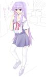  fujibayashi_kyou ichino long_hair purple_eyes purple_hair school_uniform serafuku thigh-highs thighhighs violet_eyes zettai_ryouiki 