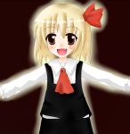  fang osa outstretched_arms ribbon ribbons rumia short_hair spread_arms touhou 