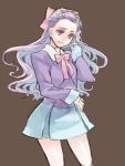  chimari futari_wa_pretty_cure marui_(koedame) milky_rose mimino_kurumi precure purple_hair red_eyes school_uniform yes!_precure_5 