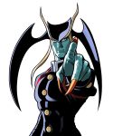  capcom capcom_fighting_evolution foreshortening head_wings headwings highres jedah jedah_dohma male pointing red_eyes shinkiro vampire vampire_(game) 