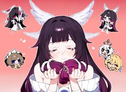  ... 4girls angel_wings bare_shoulders biblically_accurate_angel black_hair blonde_hair blue_eyes blunt_ends blush bonnet bow breasts brown_hair closed_eyes closed_mouth columbina_(genshin_impact) commentary_request crystal_hair_ornament diamond_hair_ornament dress extra_eyes eye_mask eyes_on_wings feather_hair_ornament feathered_wings feathers flower genshin_impact hair_between_eyes hair_flower hair_ornament halo head_wings headdress heart long_hair lumine_(genshin_impact) mask mechanical_halo multicolored_flower multicolored_hair multiple_girls multiple_wings nana668 open_mouth paimon_(genshin_impact) purple_hair purple_streaks red_eyes ribbon sandrone_(genshin_impact) see-through_clothes see-through_mask seraph_wings short_hair short_hair_with_long_locks sidelocks smile spoken_ellipsis streaked_hair too_many_eyes too_many_feathers too_many_wings two-tone_hair unusually_open_eyes very_long_hair violet_eyes white_dress white_flower white_hair white_headdress white_mask white_wings winding_key wing_hair_ornament wings wrist_bow x-shaped_eyewear 