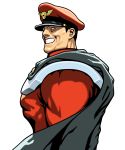 cape empty_eyes evil_grin evil_smile grin hat highres m_bison male muscle peaked_cap shinkiro skull smile street_fighter streetfighter teeth vega white_eyes