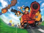  andy arm_up armband bazooka bent_over black_eyes black_hair blue_hair caterpillar_tracks cloud domino explosion fingerless_gloves fire gloves grass grin headband hirata_ryou max max_(advance_wars) military military_uniform military_vehicle motion_blur muscle nintendo official_art orange_hair outdoors ryou_(advance_wars) sami sami_(advance_wars) short_hair sky sleeves_rolled_up smile smoke sparkle spiked_hair sports_bra star tank tank_top uniform vehicle wallpaper weapon wrench 