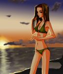  maria-sama_ga_miteru mmp80 sunset swimsuit torii_eriko 