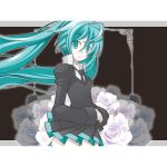  blue_hair gothic_lolita hatsune_miku lolita_fashion long_hair nigo skirt thigh-highs thighhighs twintails vocaloid zettai_ryouiki 