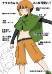  capelet midriff natane_(pokemon) navel orange_eyes orange_hair short_hair smug 