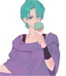  1girl food four_murasame gundam ice_cream short_hair solo zeta_gundam 