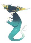  absurdres artist_name claws commentary_request dragapult full_body gen_8_pokemon hideko_(l33l3b) highres looking_back no_humans pokemon pokemon_(creature) shiny tail white_background 