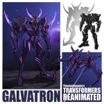  character_name decepticon energy_horns english_commentary flying galvatron horns mecha multiple_views no_humans redesign theamazingspino transformers violet_eyes 