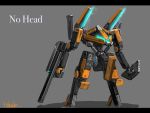  bottoms1237 english_text glowing grey_background gun highres holding holding_gun holding_weapon looking_ahead mecha no_humans original solo standing visor weapon 