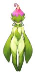  1girl ass_visible_through_thighs closed_mouth flat_chest full_body gorgeous_mushroom green_skin grey_skin highres looking_at_viewer monster_girl no_feet no_nipples no_pussy nude original pink_eyes plant_girl pointy_ears simple_background solo standing white_background 